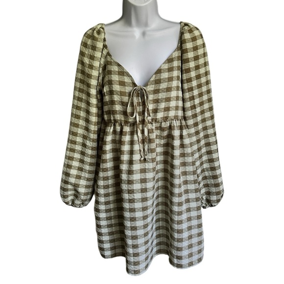 Wild Fable Plaid Long Sleeve Midi Dress - Picture 1 of 7